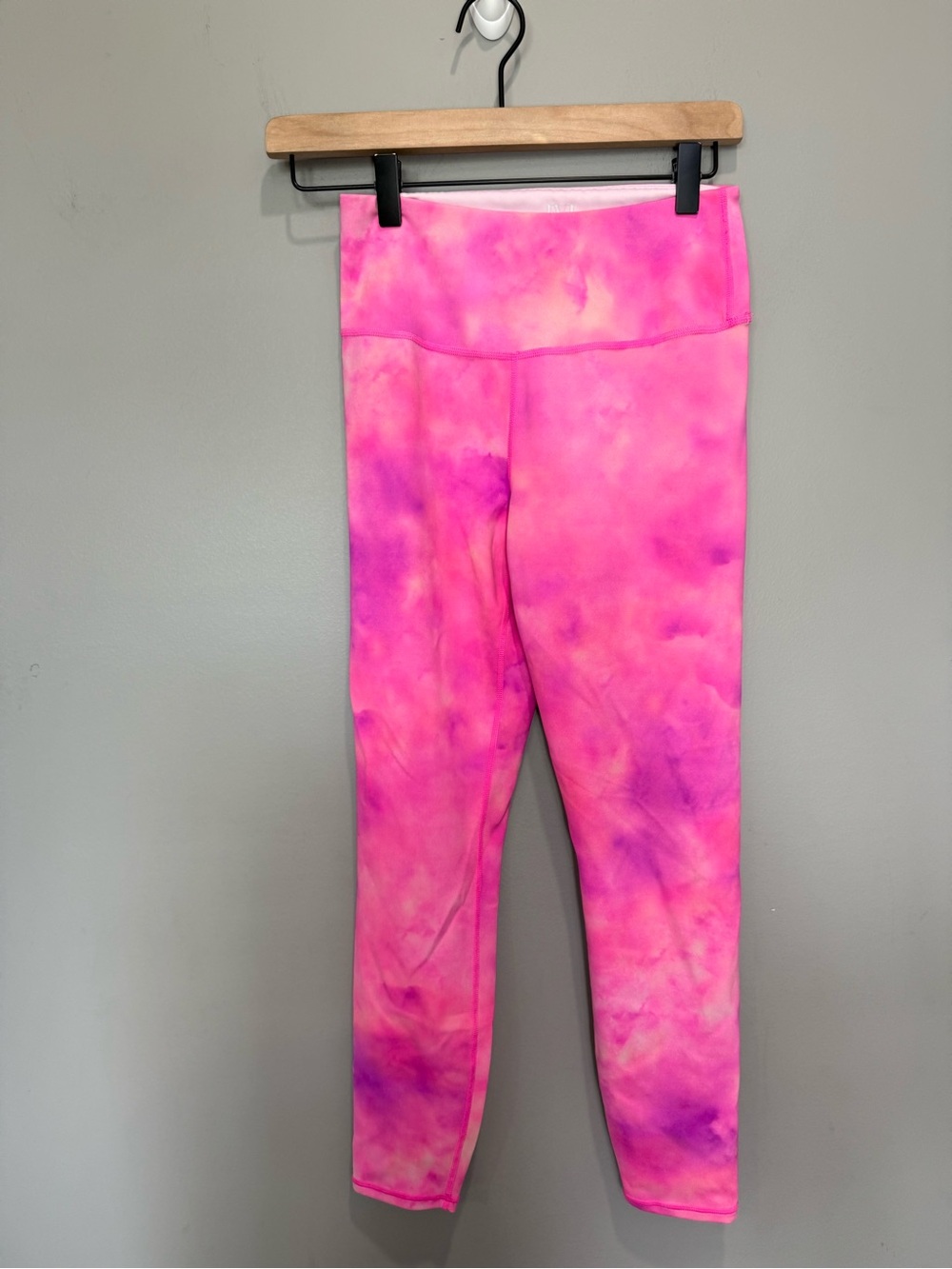 IVL Collective Pink Purple Tie Dye High Rise 7/8 Leggings Size 6